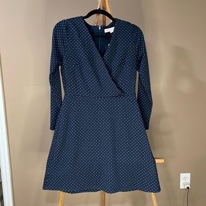 Loft dress, navy, size 4P, new with tags !